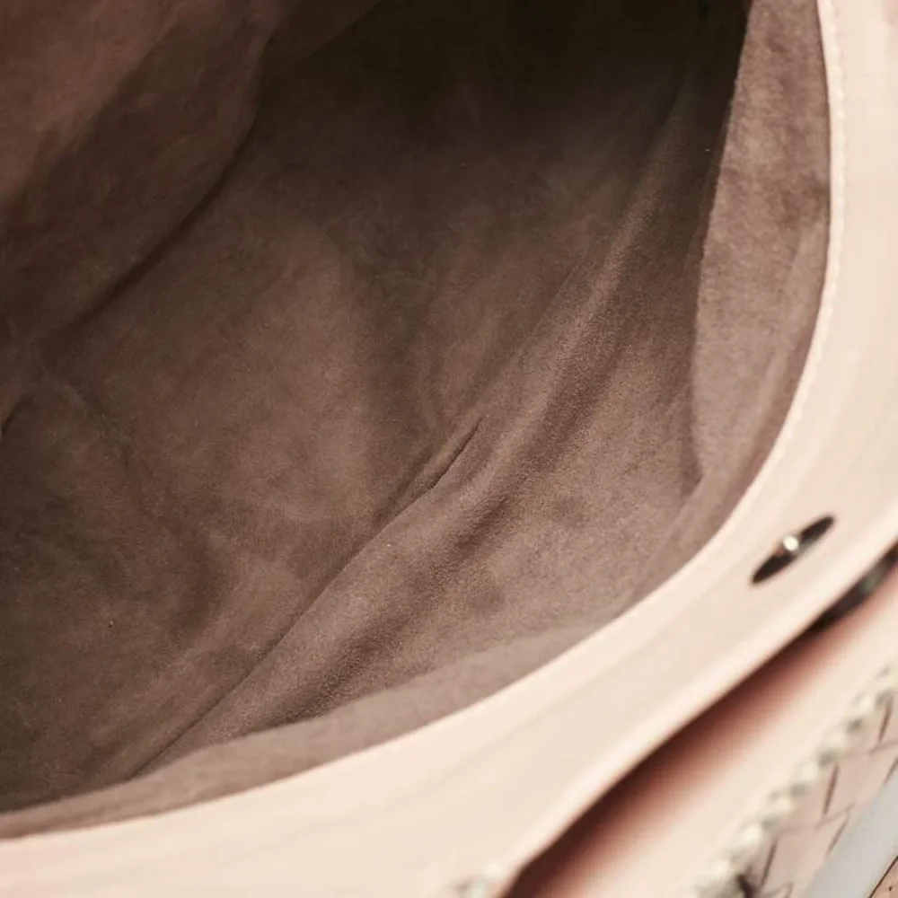 ❤️Authentic Bottega Veneta Salmon/Beige Intrecciato Leather and Snakeskin Tote❤️ - Picture 9 of 12